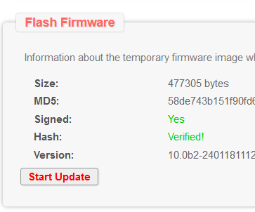 Firmware verified